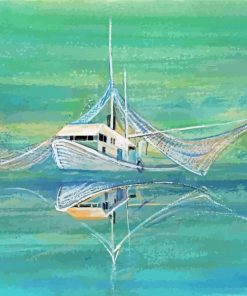 Aesthetic Shrimp Boat Paint By Numbers