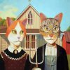 Artistic Gothic Kitties Paint By Numbers