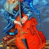 Bass Fiddle Player Paint By Numbers