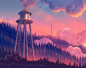 Watchtower In Forrest Paint By Numbers