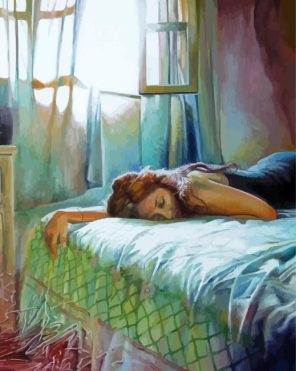Lady On Bed Art Paint By Numbers