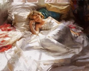 Lady On Bed Paint By Numbers