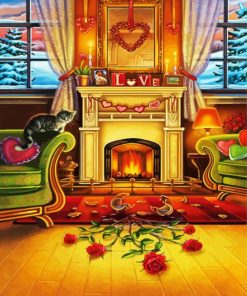 Aesthetic Fire Place Paint By Numbers