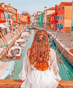 Aesthetic Girl In Venice Paint By Numbers