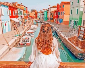 Aesthetic Girl In Venice Paint By Numbers