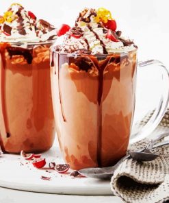 Stylish Chocolate Drinks Paint By Numbers