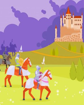 Knights And Castle Paint By Numbers