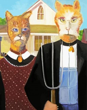 American Gothic Animals Paint By Numbers