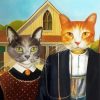 American Gothic Kitties Paint By Numbers