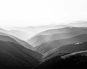 Monochrome Hills Paint By Numbers