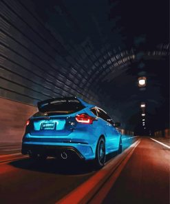 Blue Rs Focus On Road Paint By Numbers