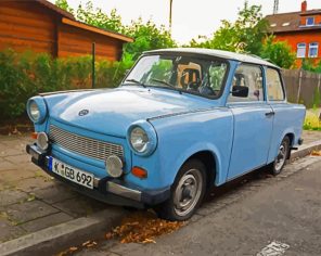 Blue Trabant Car Paint By Numbers