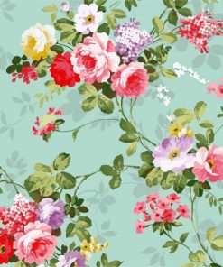 Vintage Floral Design Paint By Numbers