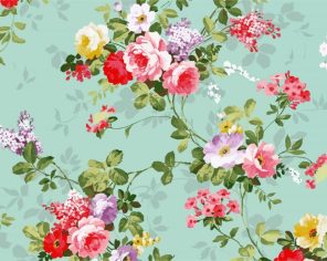 Vintage Floral Design Paint By Numbers