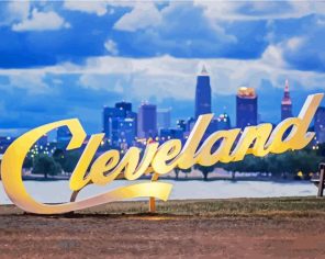 Cleveland Poster Paint By Numbers