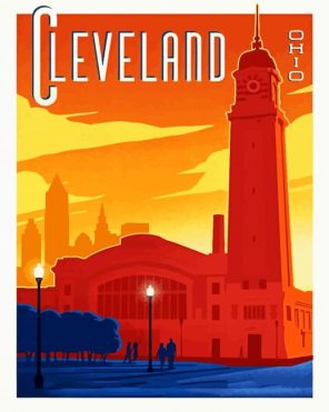 Cleveland City Poster Paint By Numbers