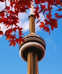 Tower With Leaves Paint By Numbers