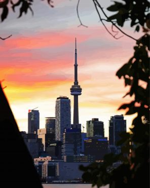 Cn Tower Paint By Numbers