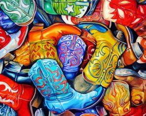 Colorful Boots Paint By Numbers