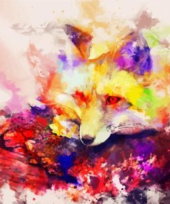 Colorful Fox Art Paint By Numbers