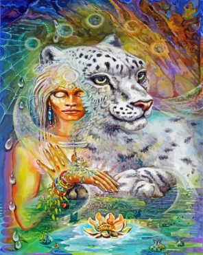 Goddess And Tiger Paint By Numbers