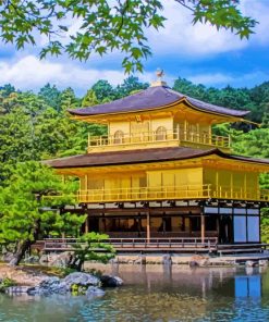 Golden Pavilion House Paint By Numbers