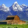 Grand Tetons Barn Paint By Numbers