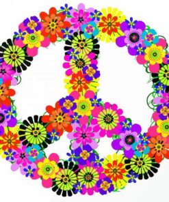 Peace Sign Of Roses Paint By Numbers