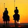 Polo Players Silhouette Paint By Numbers