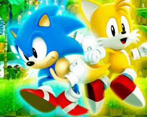 Sonic And Tails Paint By Numbers