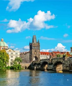 Aesthetic Prague Bridge Paint By Numbers