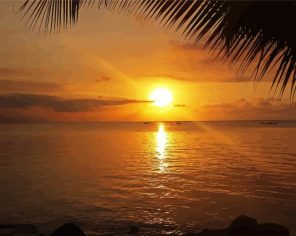 Roatan Sunset Paint By Numbers