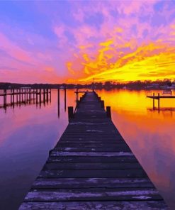 Sunset Pier Paint By Numbers