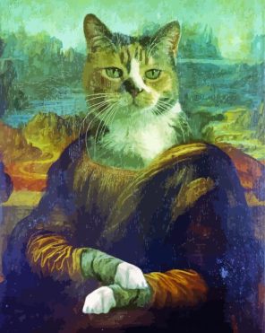 The Mona liza kitty Paint By Numbers