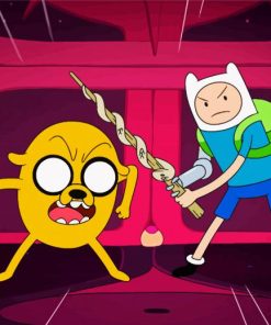 Finn And Jake Cartoon Paint By Numbers