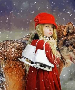 Girl And Wolf Paint By Numbers