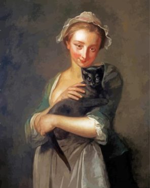 Girl With Cat Paint By Numbers