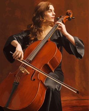 Lady With Cello Paint By Numbers