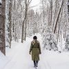 Lady Walking In Snow Paint By Numbers