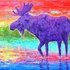 Purple Moose Paint By Numbers