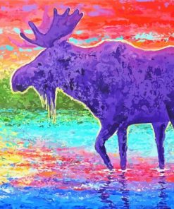 Purple Moose Paint By Numbers