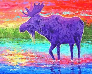 Purple Moose Paint By Numbers