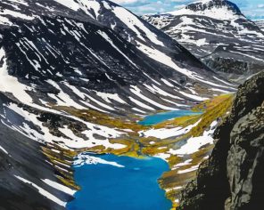Aesthetic Scandinavian Mountain Paint by numbers