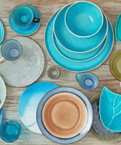 Aesthetic Crockery paint by numbers