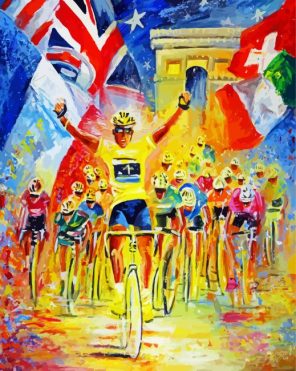 Abstract Tour De France Paint by Numbers