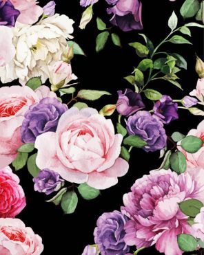 Vintage Floral Art Paint By Numbers