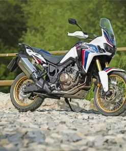 Africa Twin Motorcycle paint by numbers