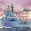 Aircraft Carrier Ark Royal Paint By Numbers