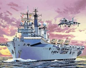 Aircraft Carrier Ark Royal Paint By Numbers