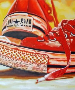 Artistic Red Converse Paint by Numbers